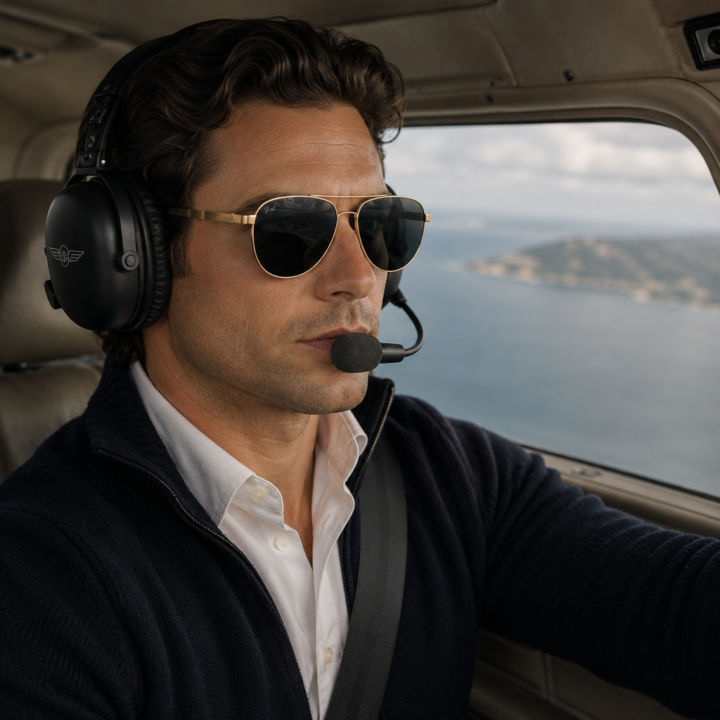 Retro Gold Aeronaut Sunglasses