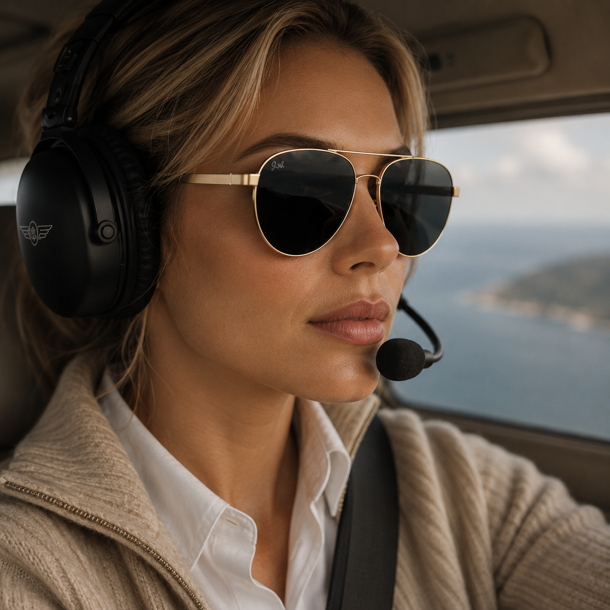 Retro Gold Aeronaut Sunglasses